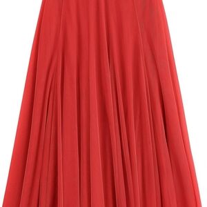 Chic Scarlet A-Line Skirt